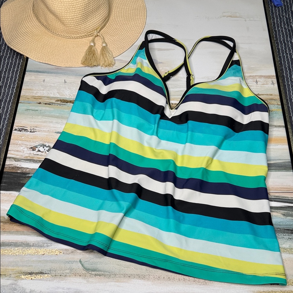 Striped Multicolor Bikini Top